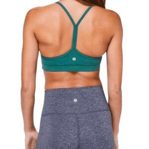 LULULEMON ATHLETICA Flow Y Bra 'Nulu In Green Jasper Size 4